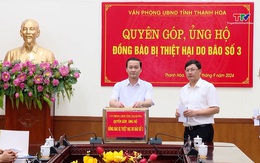 Văn phòng Ủy ban Nhân dân tỉnh Thanh Hóa quyên góp, ủng hộ đồng bào bị ảnh hưởng do bão số 3