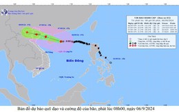 Bão số 3 (bão yagi) tiếp tục di chuyển hướng tây, giật trên cấp 17
