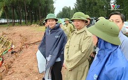 Chủ tịch UBND tỉnh Đỗ Minh Tuấn kiểm tra công tác ứng phó với bão số 3 tại huyện Hoằng Hóa và thành phố Sầm Sơn