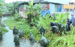 Triệu Sơn nạo vét kênh tưới tiêu nội đồng phòng chống bão số 3