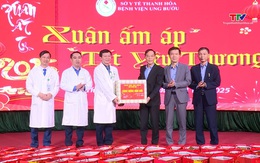 Phó Chủ tịch UBND  tỉnh Đầu Thanh Tùng chúc Tết các bệnh viện