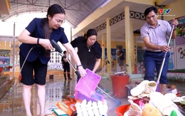 Xã Hoá Quỳ tập trung khắc phục hậu quả do ảnh hưởng bão số 10 gây ra