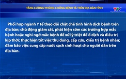 Tăng cường phòng chống bệnh tả trên địa bàn tỉnh