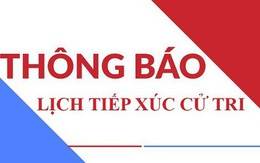 Thông báo lịch tiếp xúc cử tri ngày 6/11/2025