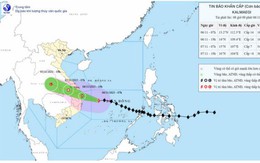 Bão số 13 di chuyển theo hướng Tây Tây Bắc, tốc độ khoảng 30km/h