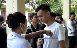 Gần 600 thanh niên xã Kim Tân tham gia khám sơ tuyển nghĩa vụ quân sự 2026