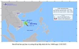 Tin áp thấp nhiệt đới trên Biển Đông (ngày 13/2)