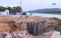 Đảm bảo tiến độ thi công trạm bơm Hoằng Khánh, huyện Hoằng Hóa