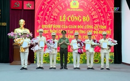 Công an tỉnh Thanh Hóa công bố quyết định nghỉ hưu, nghỉ chờ hưu trước hạn tuổi