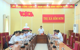 Trưởng Ban Quản lý Khu Kinh tế Nghi Sơn và các Khu công nghiệp tỉnh làm việc với thị xã Bỉm Sơn về triển khai sắp xếp đơn vị hành chính cấp xã