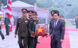 Lễ truy điệu, an táng 21 hài cốt liệt sĩ Việt Nam hy sinh tại Lào