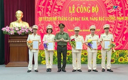 Công an tỉnh Thanh Hóa công bố Quyết định nghỉ hưu và thăng cấp bậc hàm năm 2025