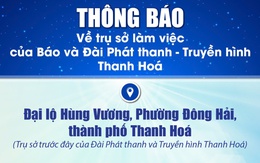 Thông báo về trụ sở làm việc của Báo và Đài Phát thanh - Truyền hình Thanh Hoá