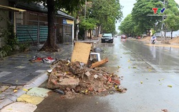 Cần đảm bảo giao thông khi thi công dự án trên tuyến đường Bà Triệu phường Hàm Rồng
