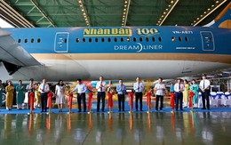 Ra mắt logo Báo Nhân Dân trên máy bay của Vietnam Airlines nhân kỷ niệm 100 năm Ngày Báo chí Cách mạng Việt Nam