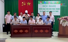 Ngân hàng Chính sách Xã hội Nông Cống ký kết hợp đồng ủy thác với Hội đoàn thể cấp xã