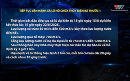 Tiếp tục vận hành xả lũ hồ chứa thuỷ điện Bá Thước 1