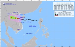 Bão số 5 di chuyển nhanh, dự báo 16 giờ chiều nay vào tới vùng biển từ Thanh Hóa đến Hà Tĩnh