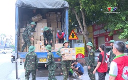 Tiếp nhận hàng cứu trợ nhân đạo do Trung ương Hội Chữ thập đỏ Việt Nam và các đơn vị hỗ trợ