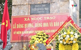 Xã Ngọc Trạo dâng hương kỷ niệm 84 năm thành lập Chiến khu du kích Ngọc Trạo