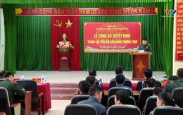 Công bố thành lập tiểu đội dân quân Thường trực xã Tân Ninh