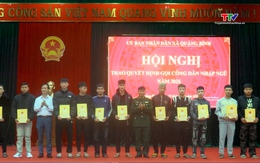 Xã Quảng Bình trao quyết định gọi công dân nhập ngũ năm 2026