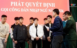 Xã Bá Thước trao Quyết định gọi công dân nhập ngũ năm 2026
