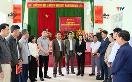 Chủ nhiệm Ủy ban Kiểm tra Tỉnh ủy Phạm Thị Thanh Thủy kiểm tra công tác chuẩn bị bầu cử