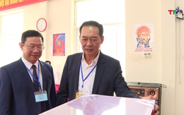 Phó Bí thư Tỉnh ủy, Chủ tịch Ủy ban MTTQ tỉnh Trịnh Tuấn Sinh kiểm tra công tác bầu cử