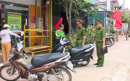 Công an xã Thường Xuân đảm bảo trật tự an toàn giao thông