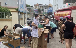 Cháy khu cấp phát thuốc Bệnh viện Đa khoa Thọ Xuân