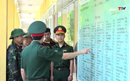 Lãnh đạo Bộ Chỉ huy Quân sự tỉnh Thanh Hóa kiểm tra huấn luyện chiến sĩ mới