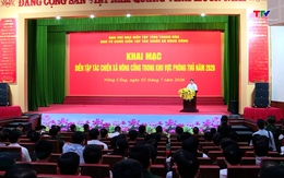 Diễn tập tác chiến trong khu vực phòng thủ xã Nông Cống 