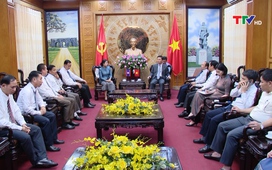 Đồng chí Bí thư Tỉnh ủy tiếp đoàn công tác HĐND tỉnh Hủa Phăn - Lào
