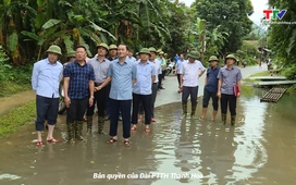 Chủ tịch UBND tỉnh kiểm tra tình hình ứng phó mưa lũ tại Bá Thước và Cẩm Thuỷ