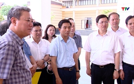 Bí thư Tỉnh ủy Nguyễn Doãn Anh kiểm tra việc bố trí trụ sở làm việc của xã, phường mới sau sắp xếp đơn vị hành chính