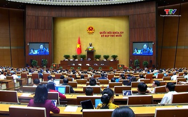 Quốc hội thảo luận ở hội trường về một số dự án luật