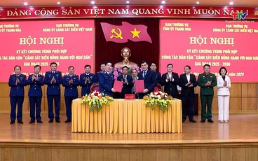 Ký kết chương trình phối hợp công tác dân vận "Cảnh sát biển đồng hành với ngư dân"