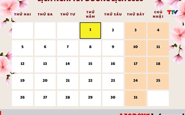 Lịch nghỉ Tết Dương lịch 2026 của học sinh cả nước