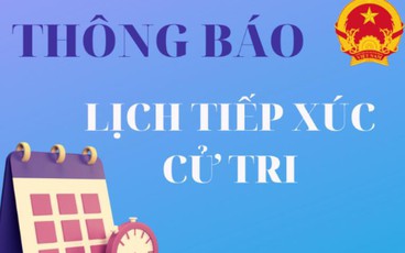 Thông báo tiếp xúc cử tri ngày 19/4/2025