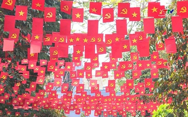 Thanh Hoá rực rỡ cờ, hoa chào mừng Đại hội XIV của Đảng