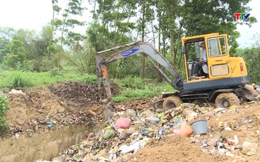 Xã Thọ Phú khắc phục xử lí rác thải sau Tết