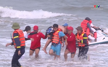 Tổng duyệt diễn tập cứu nạn, cứu hộ và sơ cấp cứu biển Sầm Sơn năm 2026