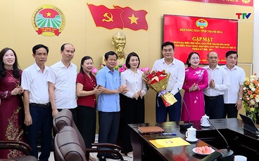 Gặp mặt đoàn đại biểu Hội Nông dân tỉnh dự Đại hội Hội Nông dân Việt Nam lần thứ IX