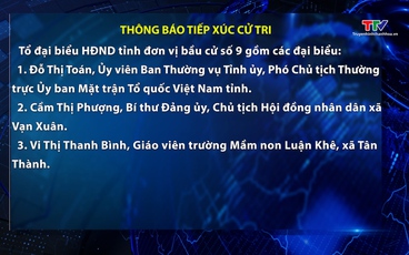 Thông báo tiếp xúc cử tri 