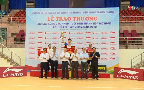 Giải Cầu lông các nhóm tuổi tỉnh Thanh Hoá mở rộng lần thứ VIII - Cúp Lining, năm 2022